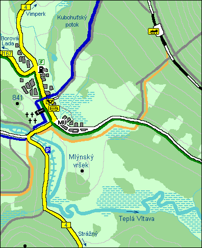 Mapa Horní Vltavice