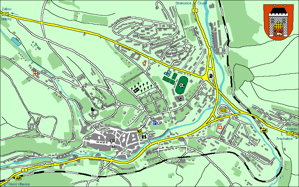 Mapa Vimperka