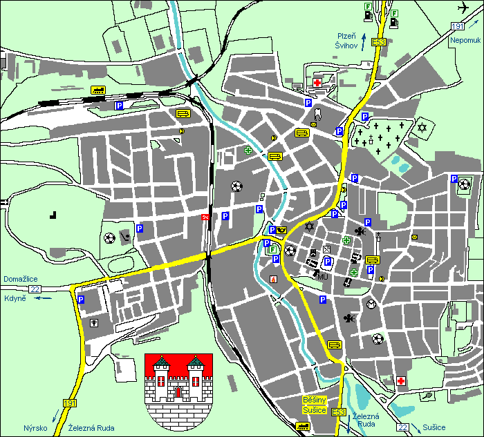 Map of Klatovy