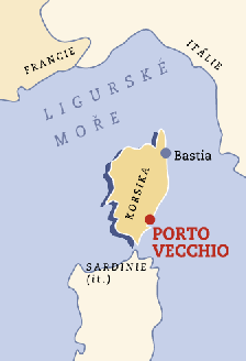 Mapa Korsiky